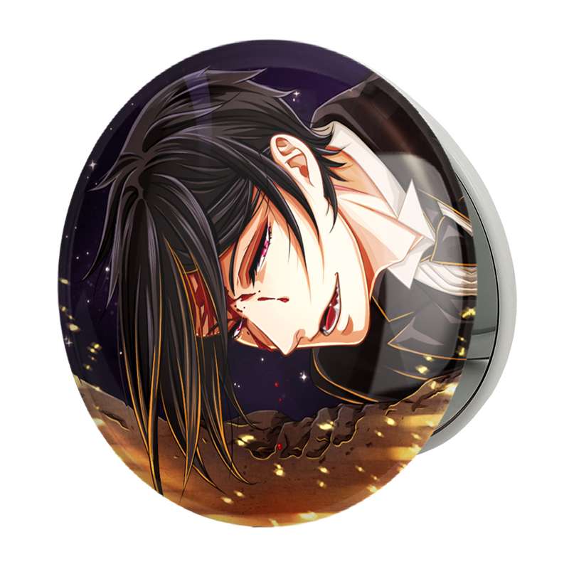 آینه جیبی خندالو طرح سباستین انیمه خادم سیاه Black Butler مدل تاشو کد 16346 آینه جیبی خندالو طرح سباستین انیمه خادم سیاه Black Butler مدل تاشو کد 16346