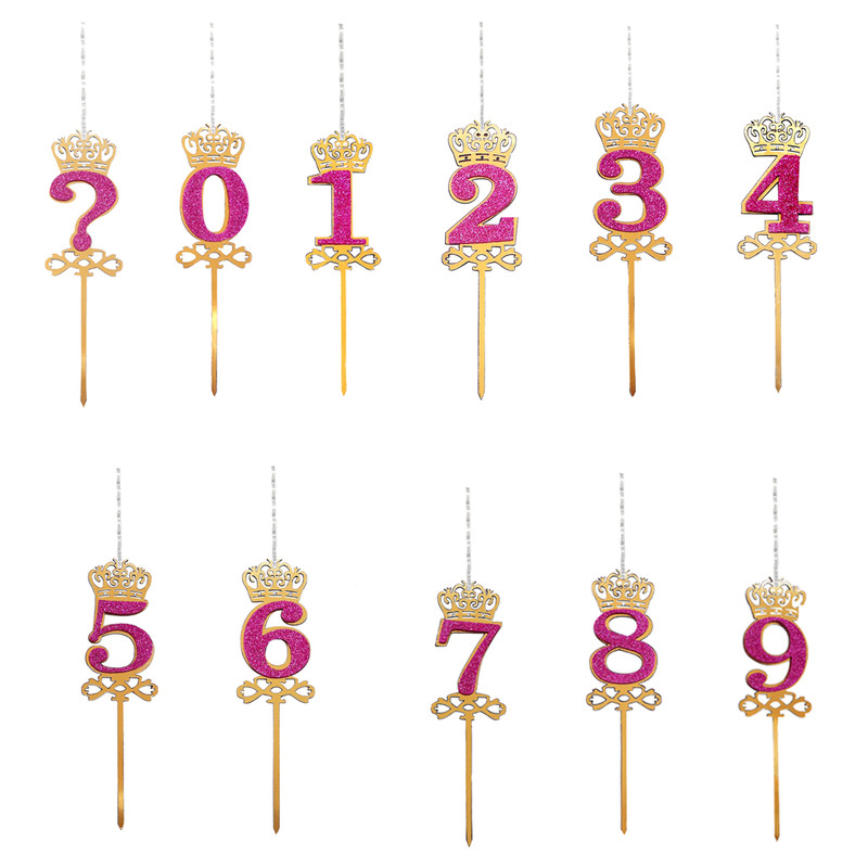 شمع تولد مدل تاج کد mg112 مجموعه 11 عددی