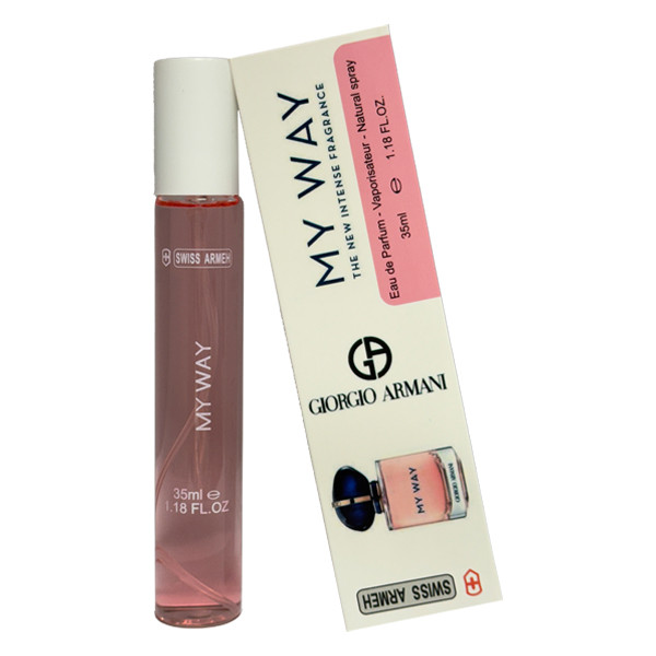 عطر جیبی زنانه سوئیس آرمه مدل MY WAY با رایحه معتدل حجم 35 میلی‌لیتر