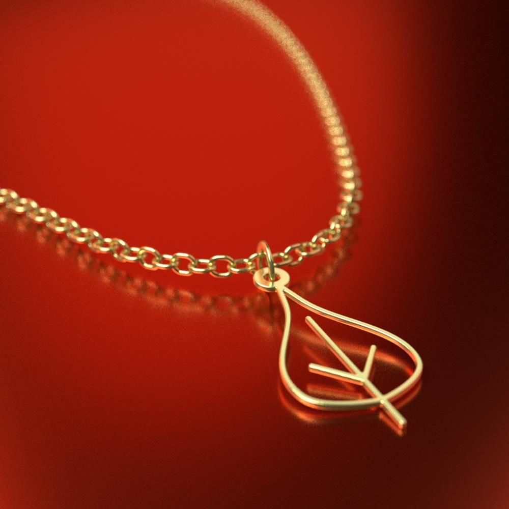 گردنبند طلا 18 عیار زنانه مدوپد مدل برگ کد RNA15874 - - 5