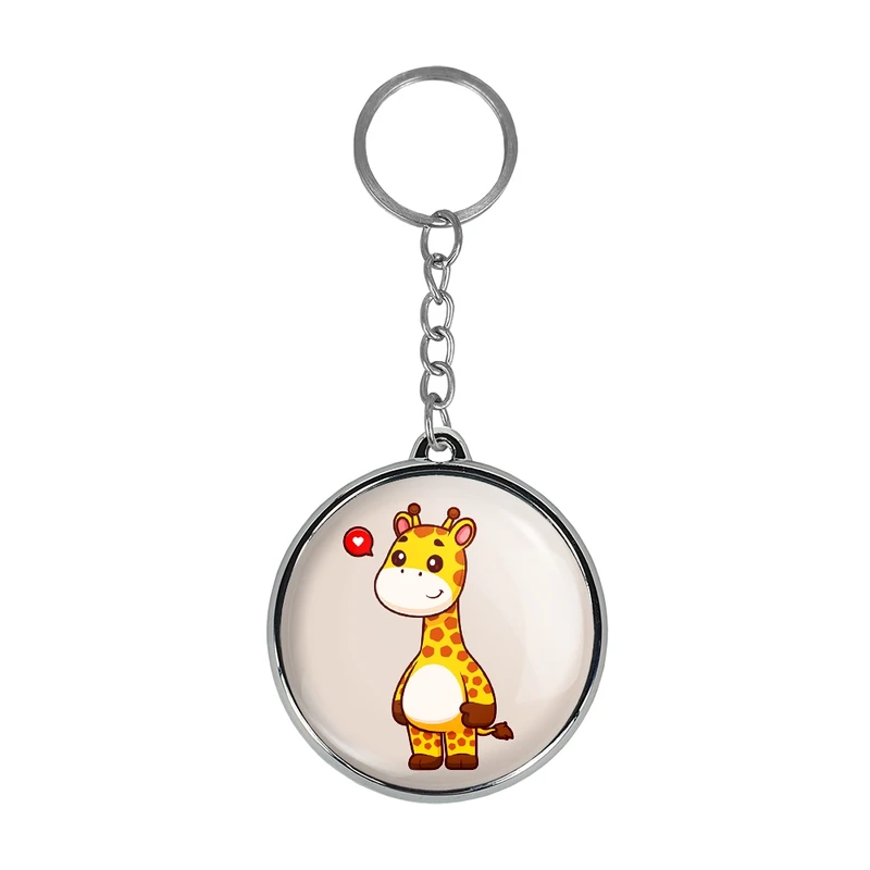 جاکلیدی خندالو طرح حیوانات بامزه زرافه مدل دوطرفه کد 2970829709