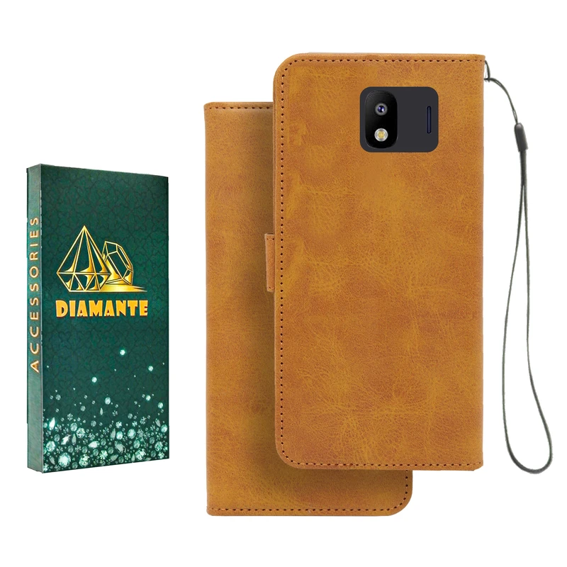 کیف کلاسوری دیامانته مدل Mortand Gn مناسب برای گوشی موبایل سامسونگ Galaxy J250 به همراه بندآویز