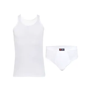 ست شورت و زیرپوش مردانه نیکو کد 1573 رنگ سفید 