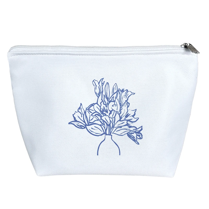 کیف لوازم آرایش دخترانه خندالو مدل گلدان آبی کد 6806