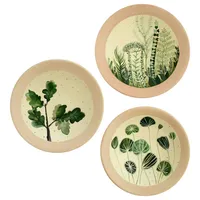 بشقاب دیوارکوب سفالی کد D136-A مجموعه 3 عددی