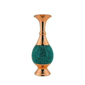 گلدان فیروزه کوبی حامد کریمی طرح صراحی کد hf192 مدل 20
