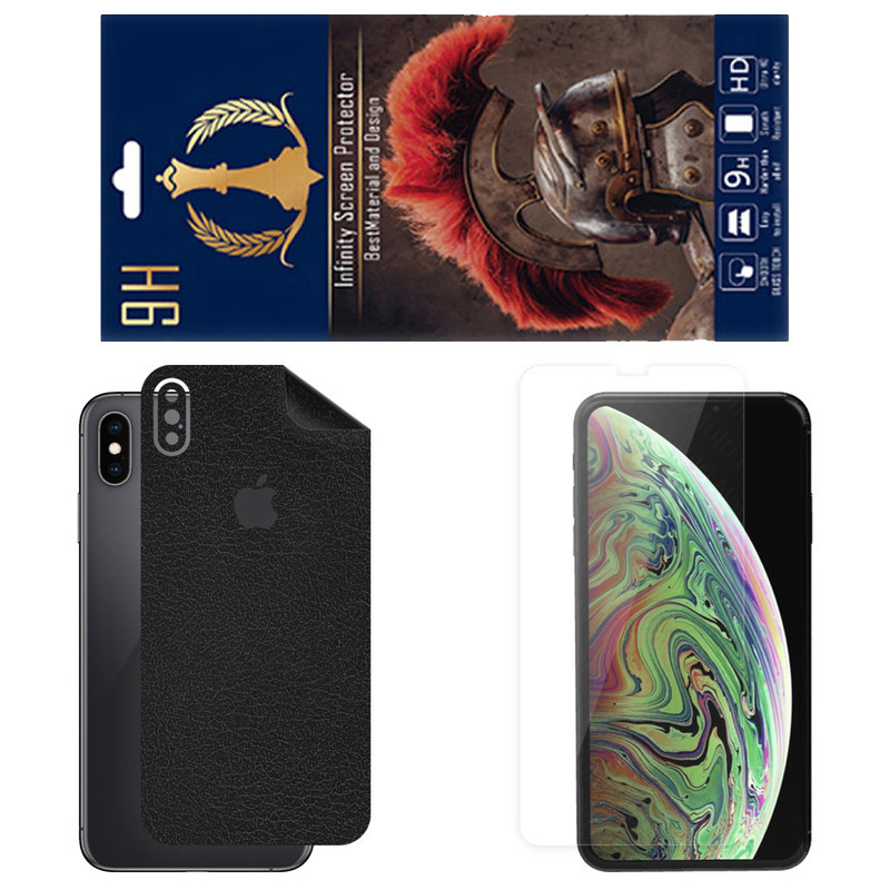 برچسب پوششی اینفینیتی مدل CH مناسب برای گوشی موبایل اپل iPhone 10S MAX به همراه محافظ صفحه نمایش