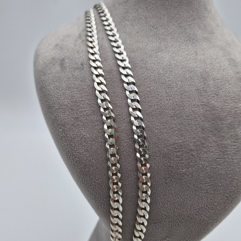 زنجیر نقره مردانه مدل کارتیه کد jd1001