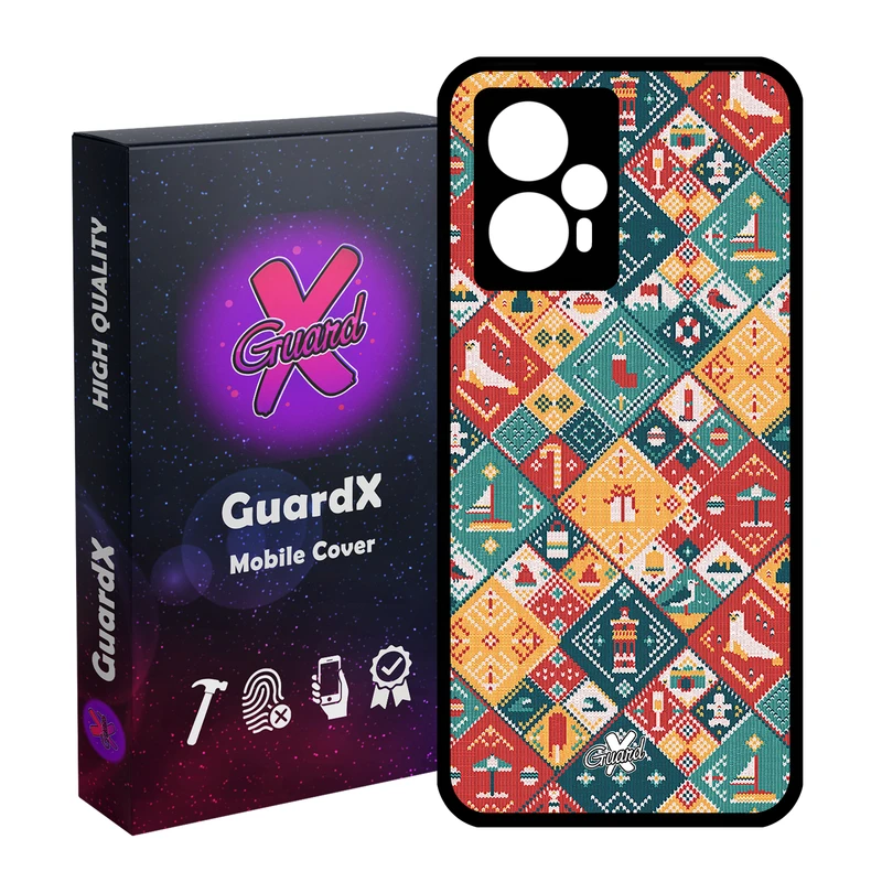 کاور گارد ایکس طرح Pattern مدل Glass10168 مناسب برای گوشی موبایل شیائومی Poco F5/Redmi Note 12 Turbo