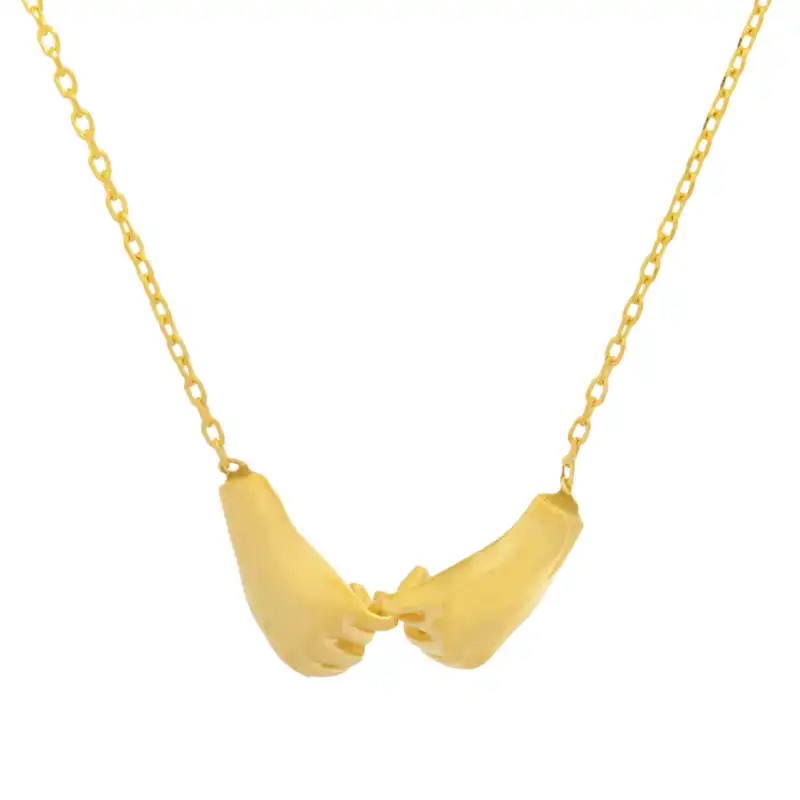 گردنبند طلا 18 عیار زنانه طلای مستجابی مدل پیوند کد 45