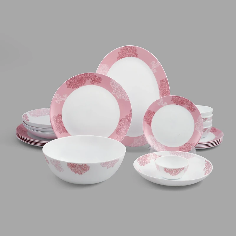 سرویس غذاخوری اوپال 26 پارچه 6 نفر کویین مدل ژانتیا