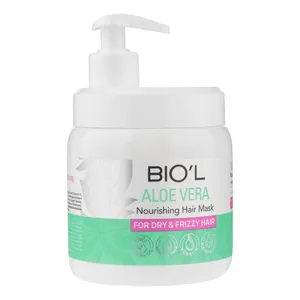 ماسک ترمیم کننده مو با آبکشی بیول مدل AloeVera مناسب برای موهای خشک و وزدار حجم 500 میلی لیتر