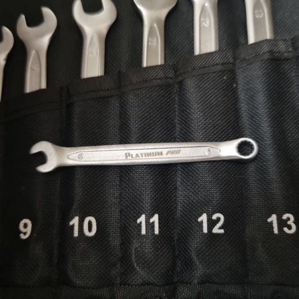 آچار یکسر تخت و یکسر رینگی پلاتینیوم پرو کد PLR-0012-0369 مجموعه 12 عددی