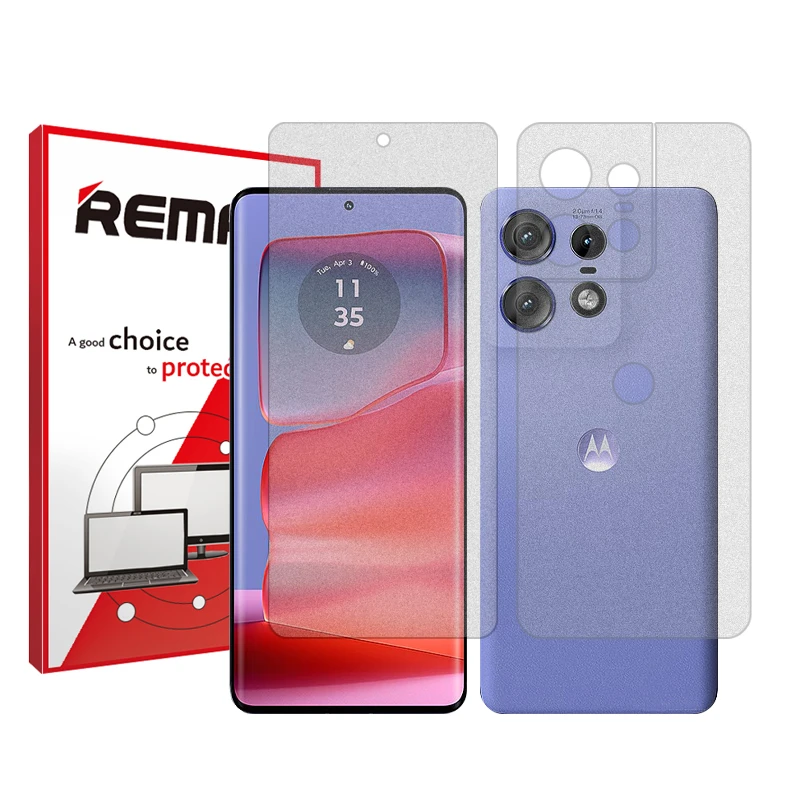 محافظ صفحه نمایش مات ریمکس مدل Resistant مناسب برای گوشی موبایل موتورولا Edge 50 Pro به همراه محافظ پشت گوشی