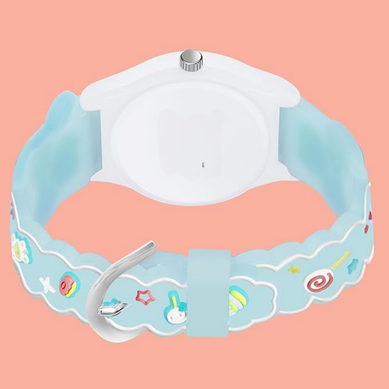 ساعت مچی عقربه ای مدل بند سیلیکون آنتی آلرژی طرح ابر