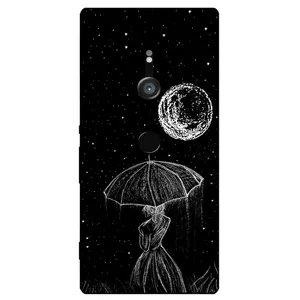 Megafone Girl and Moon 1369 Cover For Sony Xperia XZ3
