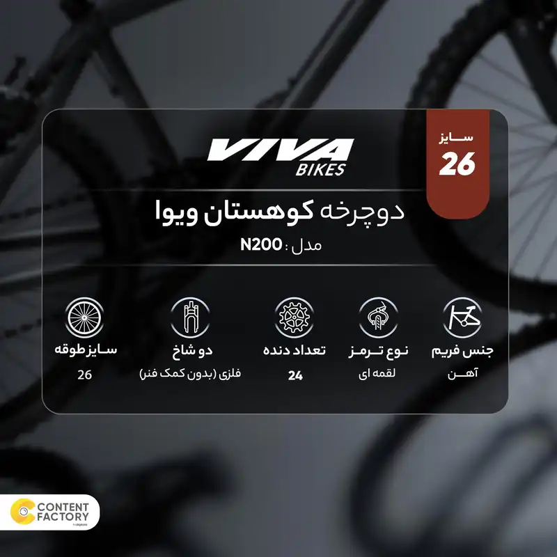 دوچرخه کوهستان ویوا مدل N200 سایز 26