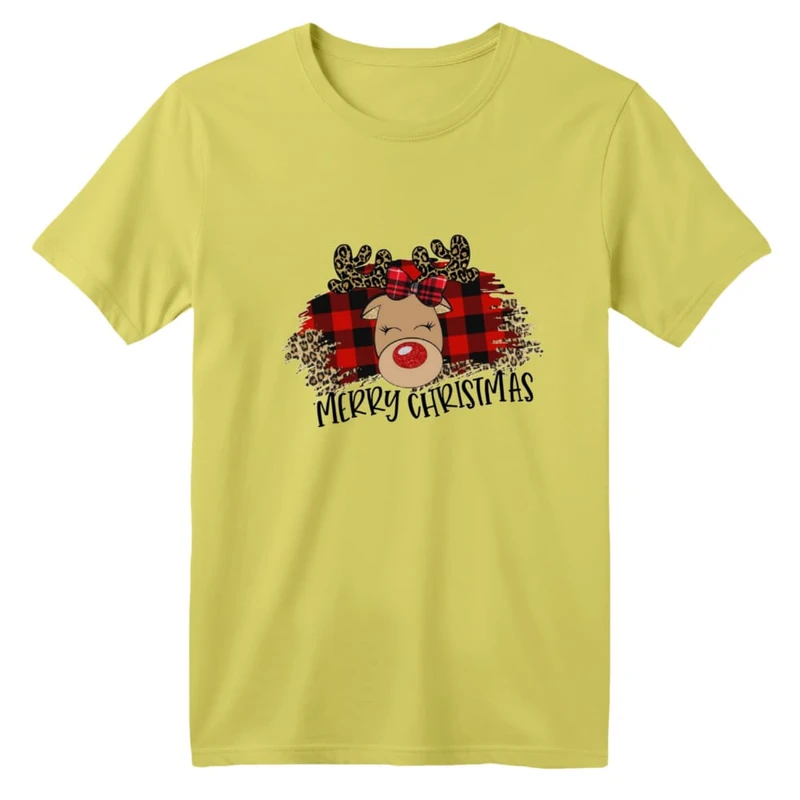 تی شرت آستین کوتاه بچگانه مدل گوزن کریسمس کد 7