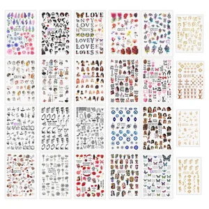 برچسب لنز ناخن مدل کیوت مجموعه 24 عددی 