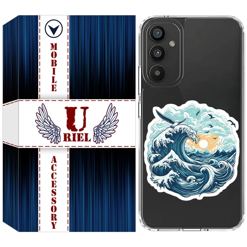 کاور یوریل مدل Clear کد 99 طرح موج دریا مناسب برای گوشی  موبایل سامسونگ Galaxy S25 FE