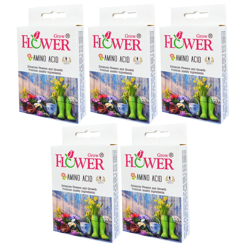 کود اسید آمینه فلاورگرو مدل P05 وزن 50 گرم بسته 5 عددی 