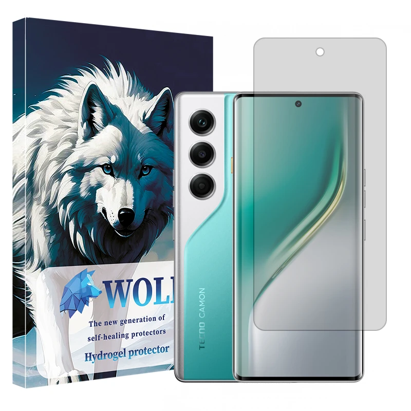 محافظ صفحه نمایش مات ولف مدل هیدروژلی مناسب برای گوشی موبایل تکنو Camon 40 Pro 