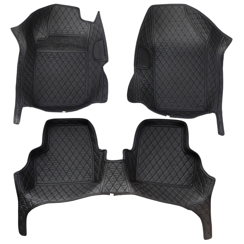 کفپوش 5 بعدی خودرو مدل چرم گلدوزی موکت دار مناسب برای پژو 206