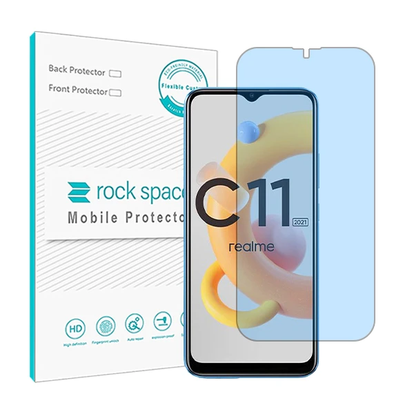 محافظ صفحه نمایش ضد اشعه آبی راک اسپیس مدل HyBLU مناسب برای گوشی موبایل ریلمی C11 (2021)