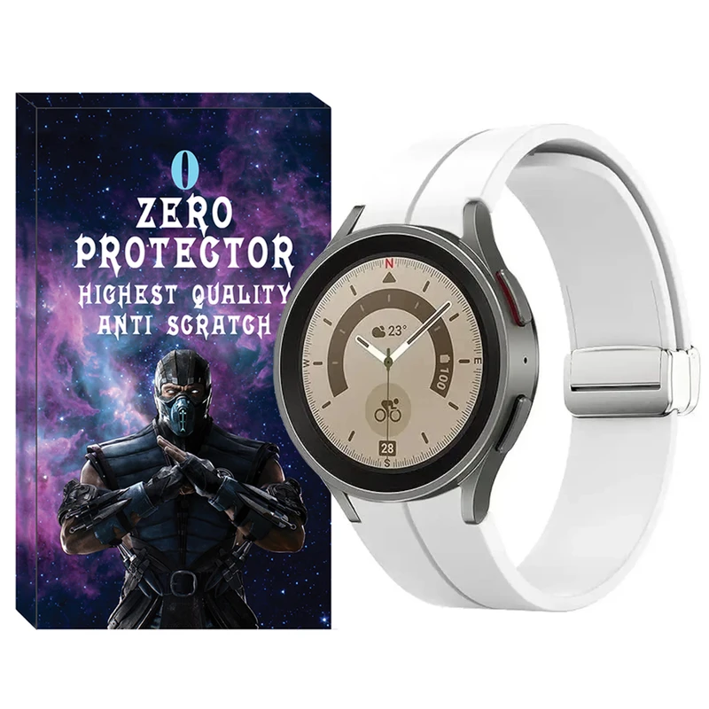 بند زیرو مدل Magnetic-ORG-ZR مناسب برای ساعت هوشمند سامسونگ Galaxy Watch 4 40mm / Watch 5 40mm