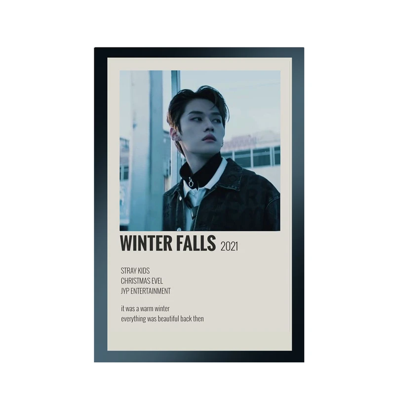 پوستر مدل اهنگ Winter Falls استری کیدز Stray kids طرح لینو Leeknow کد 629