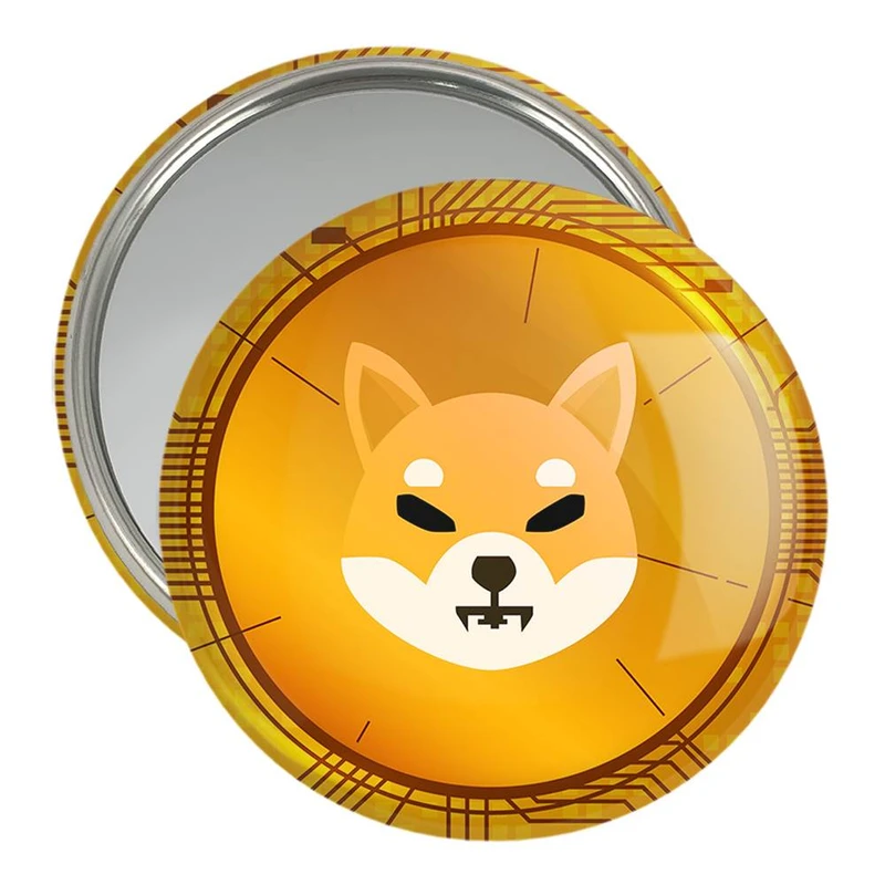 آینه جیبی خندالو مدل ارز دیجیتال شیبا اینو Shiba Inu  کد 10879
