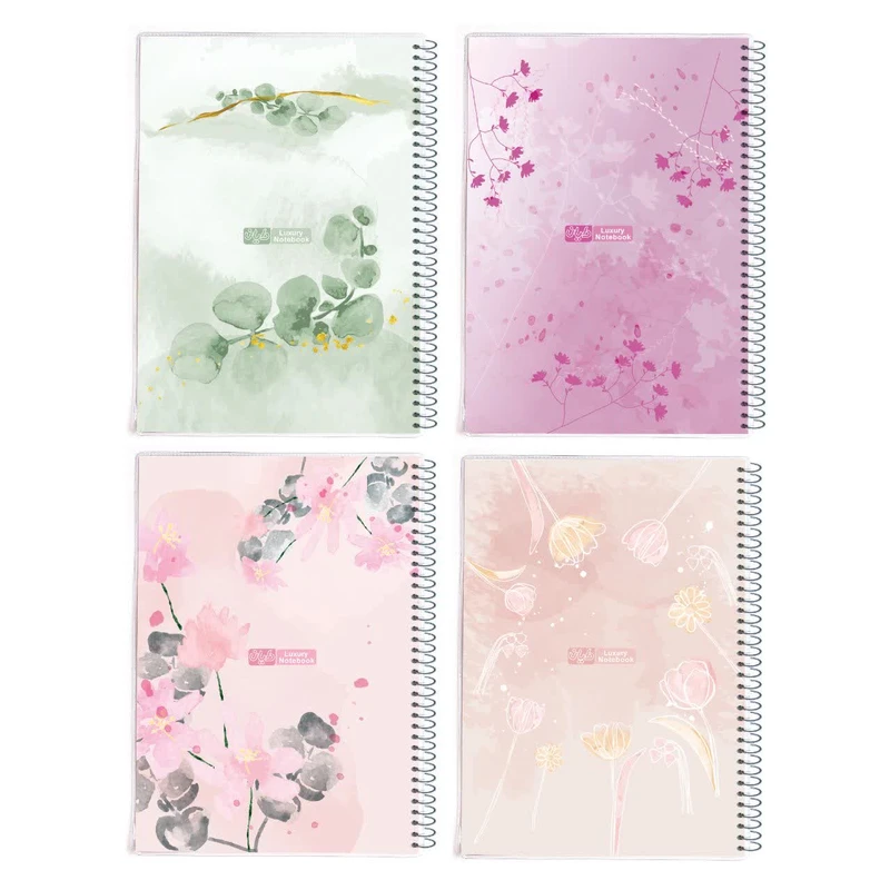 دفتر مشق 100 برگ دایان مدل ارکیده کد 65842 بسته چهار عددی