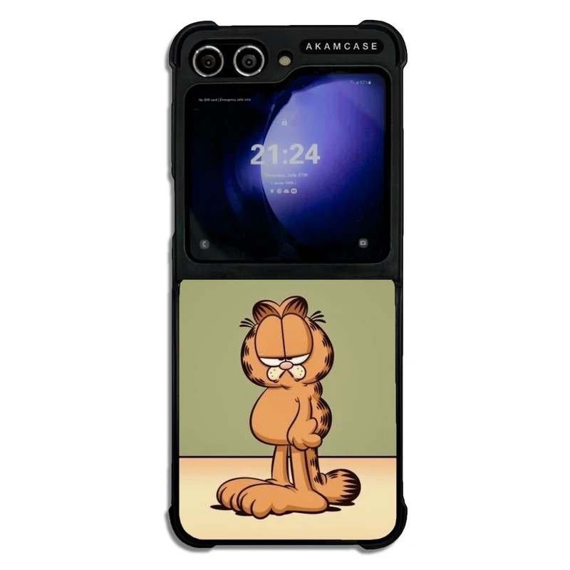 کاور آکام مدل AMC-WSGZFLIP5-GARFIELD18 مناسب برای گوشی موبایل سامسونگ Galaxy Z Flip 5