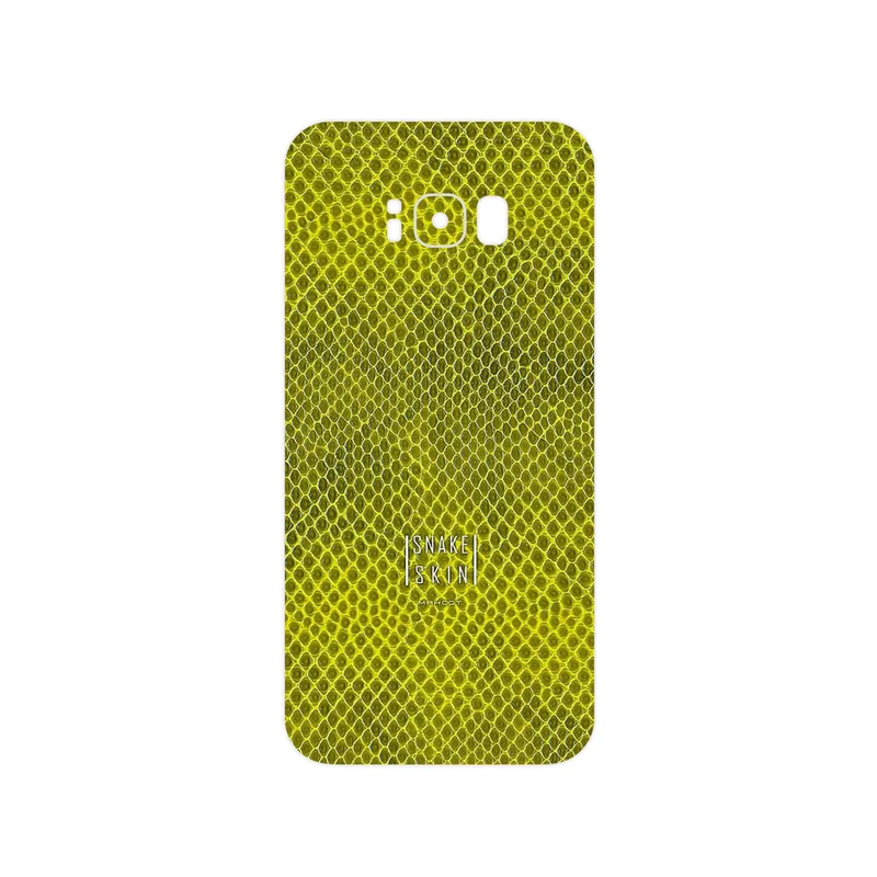 برچسب پوششی ماهوت مدل Yellow Snake Skin مناسب برای گوشی موبایل سامسونگ Galaxy S8 Plus