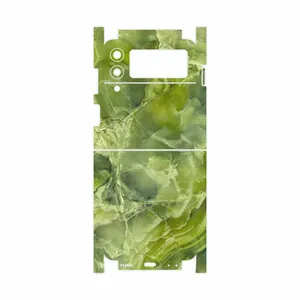 MAHOOT Green-Crystal-Marble-FullSkin Cover Sticker for Samsung Galaxy Z Flip3 5G