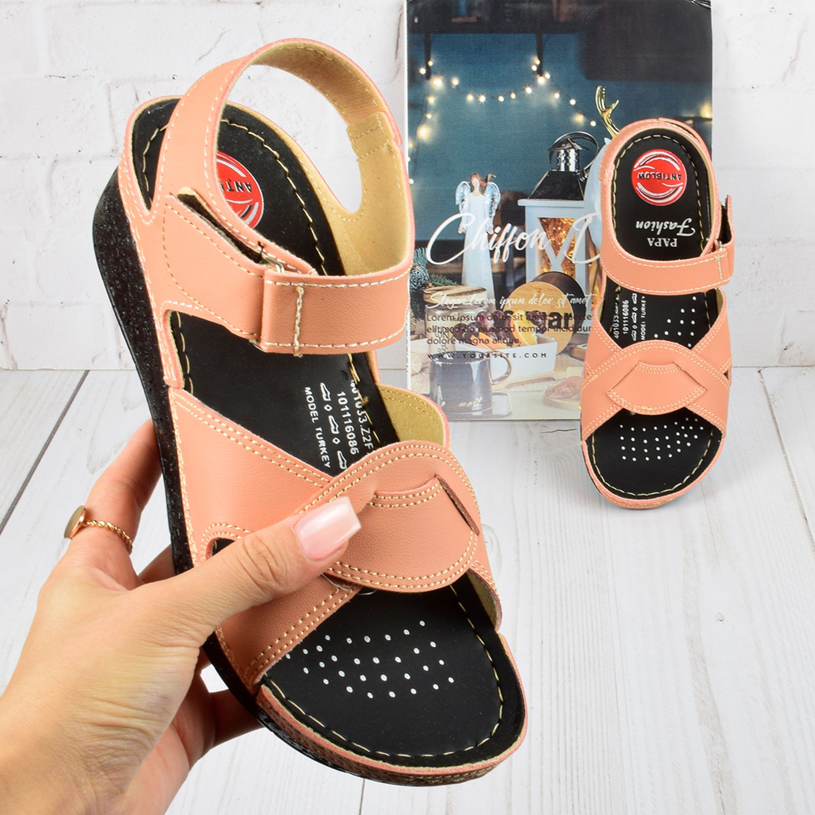 صندل زنانه پاپا مدل طبی آنتی بلو برچسبی KLBS.4025 - - 2