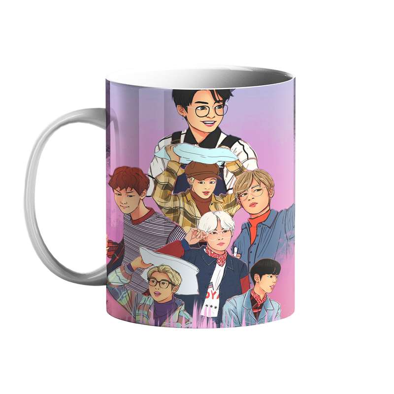 ماگ مدل بی تی اس-bts anime CH