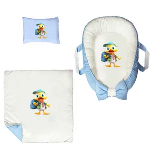 سرویس خواب سه تکه نوزاد ناریکو مدل گارد محافظ دار طرح اردک کد 0349