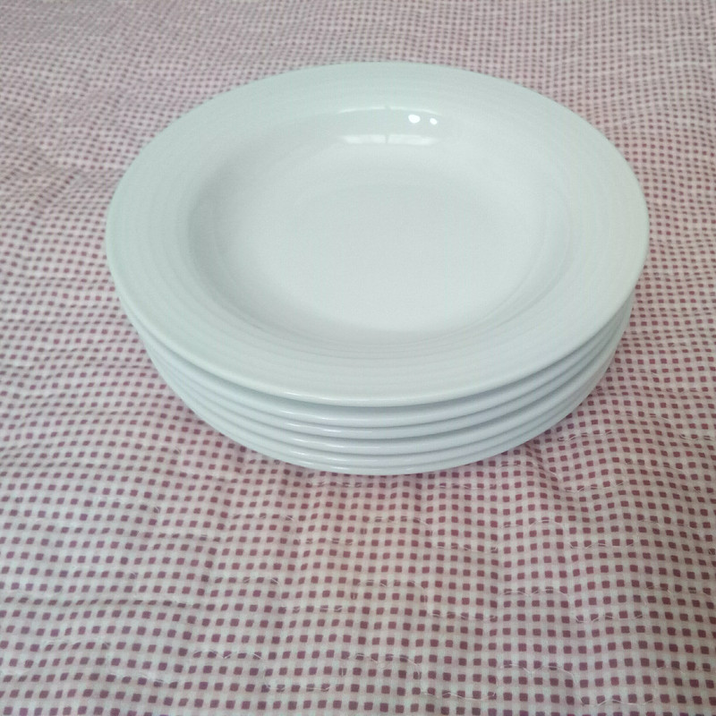 بشقاب خورش خوری چینی زرین ایران مدل h20 بسته 6 عددی