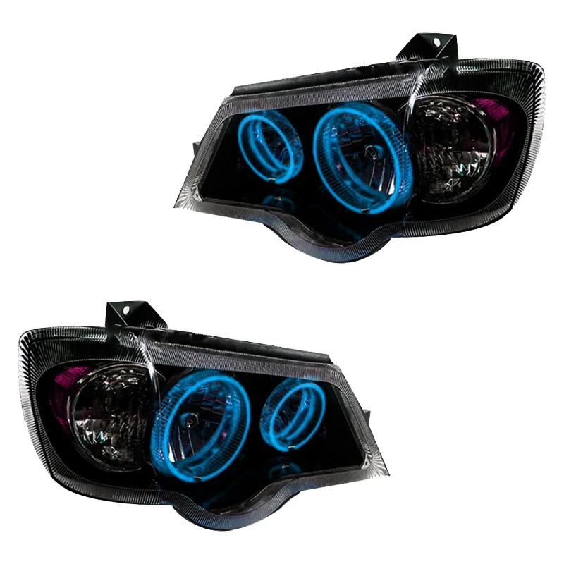 چراغ جلو خودرو گروه پژوهش صنعت مدرن مدل 3D-B مولتی کالر مناسب برای پراید 111 و 132 بسته دو عددی