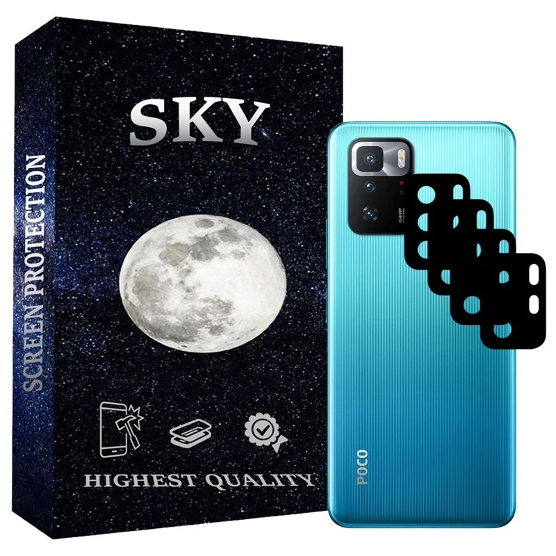 محافظ لنز دوربین اسکای مدل SKL-04 مناسب برای گوشی موبایل شیائومی POCO X3 GT 5G بسته چهار عددی