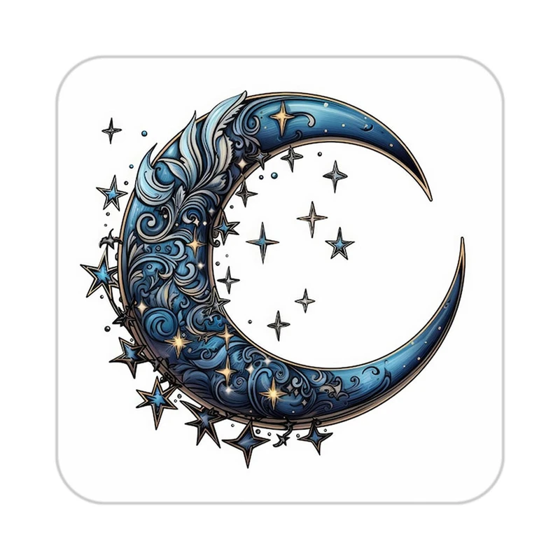 زیر لیوانی کاکتی طرح ماه و ستاره مدل mp52759