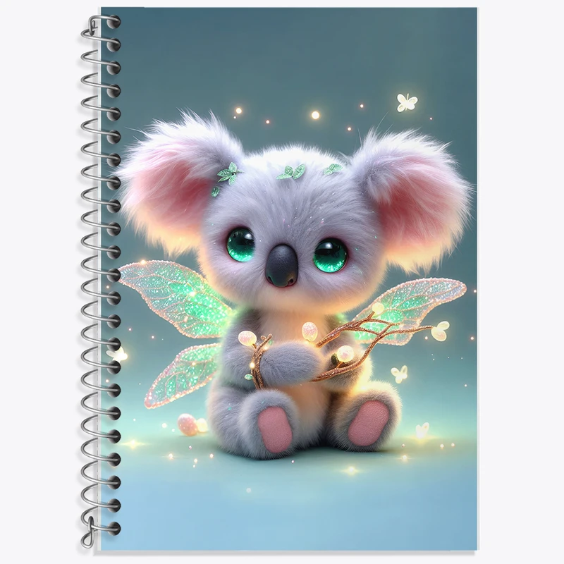 دفتر زبان 50 برگ خندالو مدل دو خط طرح کوآلا بامزه کد F5365