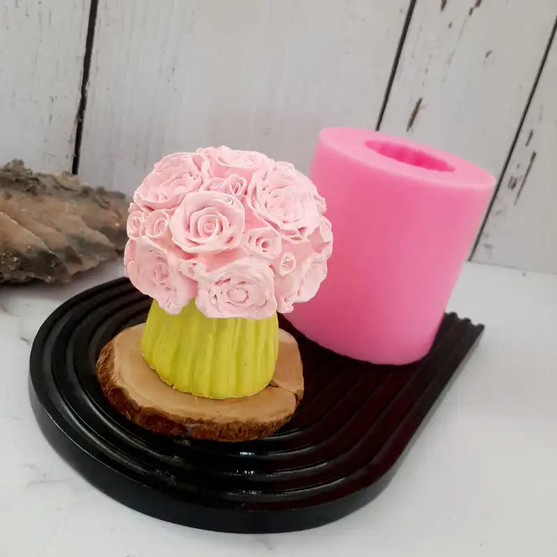 قالب شمع مدل دسته گل رز