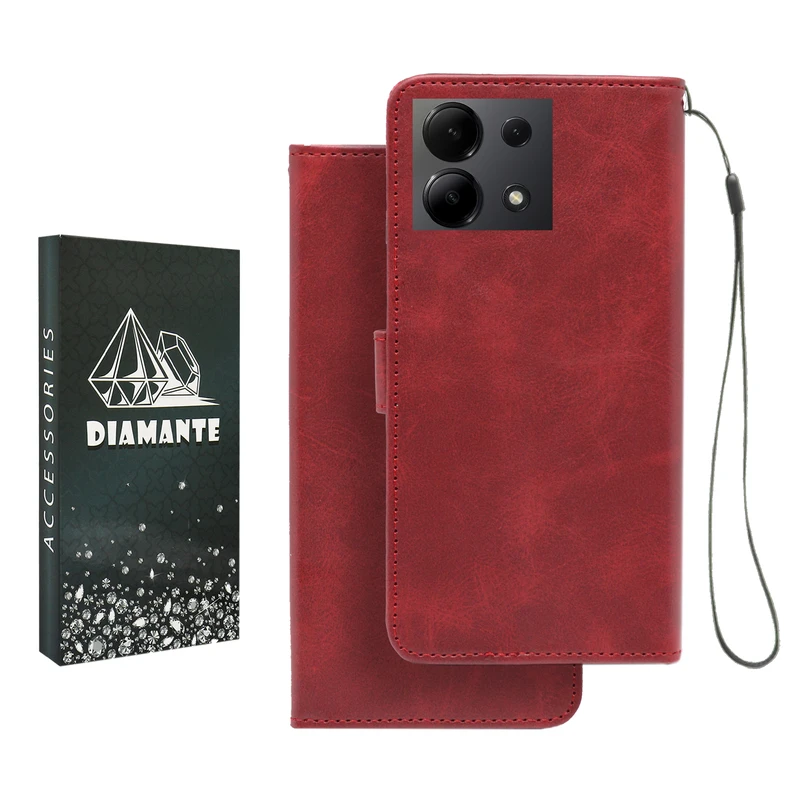 کیف کلاسوری لئون مدل Band Oro مناسب برای گوشی موبایل شیائومی Redmi Note 13 4G به همراه بند آویز