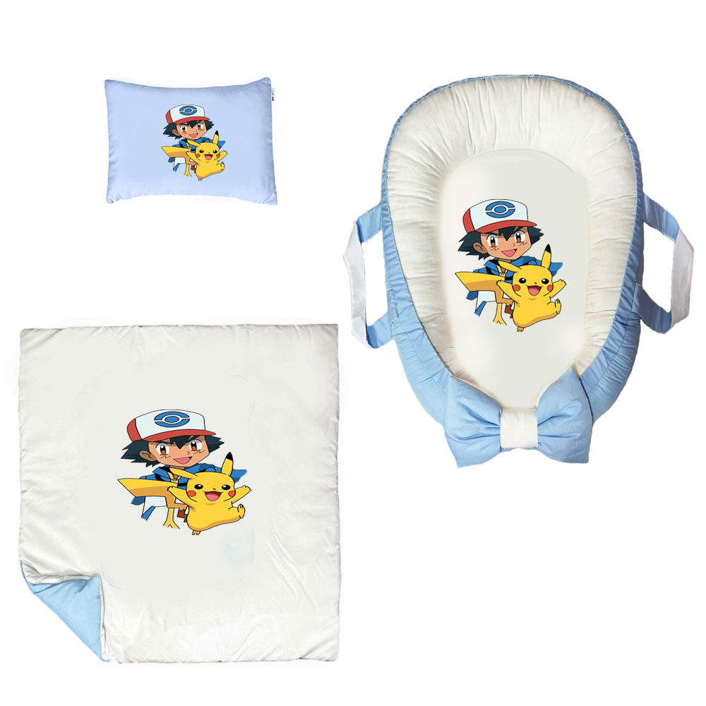 سرویس خواب سه تکه نوزاد ناریکو مدل گارد محافظ دار طرح کارتونی دیجیمون کد 0611