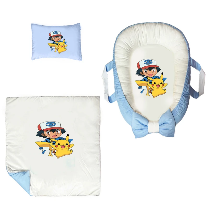 سرویس خواب سه تکه نوزاد ناریکو مدل گارد محافظ دار طرح کارتونی دیجیمون کد 0611