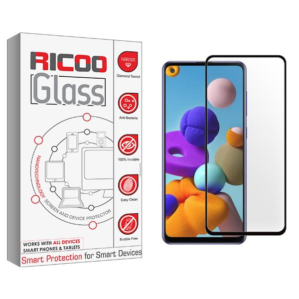 محافظ صفحه نمایش شیشه ای ریکو مدل RiC2 مناسب برای گوشی موبایل سامسونگ Galaxy A21s
