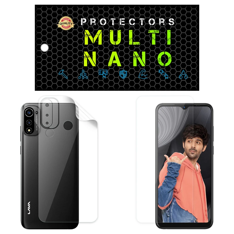 محافظ صفحه نمایش مولتی نانو مدل X-SFT مناسب برای گوشی موبایل لاوا X3  به همراه محافظ پشت گوشی
