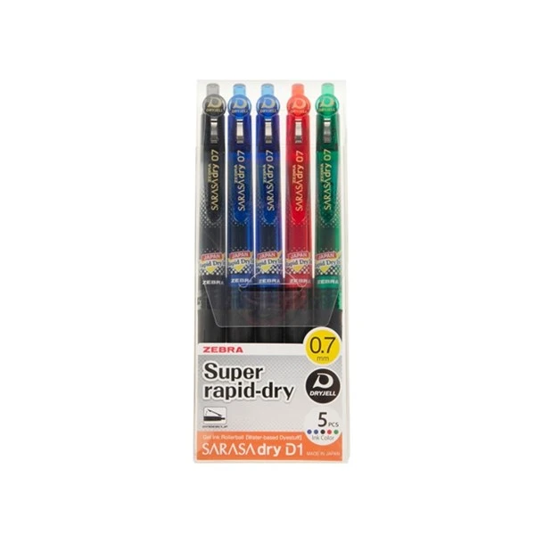 روان نویس 0.7 میلی متری زبرا مدل ساراسا سوپر رپید بسته 5 عددی